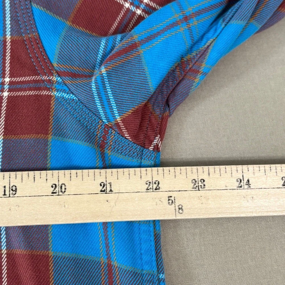 The North Face Arroyo Flannel Shirt Mens Medium Blue Red Plaid Gorpcore Outdoors